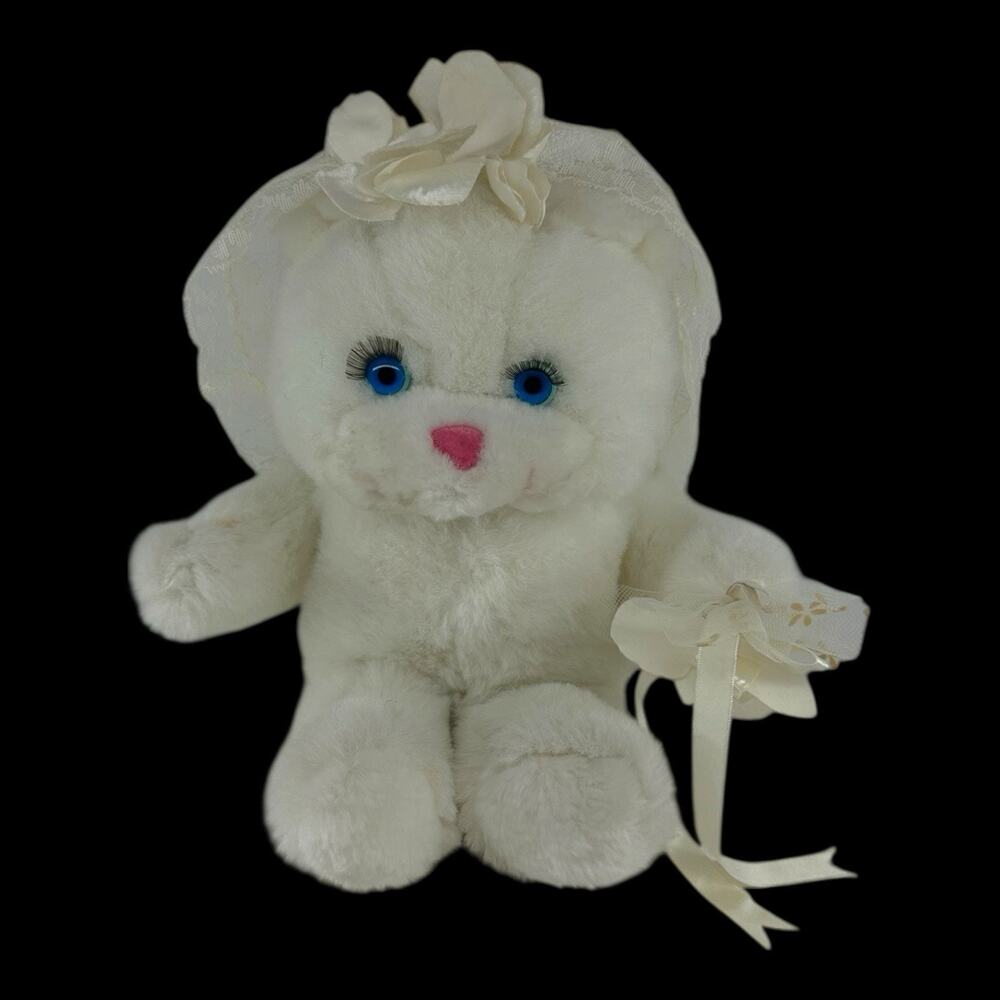 VTG 1985 Commonwealth Bride Wedding Bears Plush 11” Only No Groom Clean